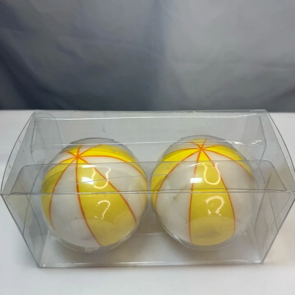 Yellow/White Beach Balls & Green Adirondack Chairs Candle Sets (U get Both) NWT